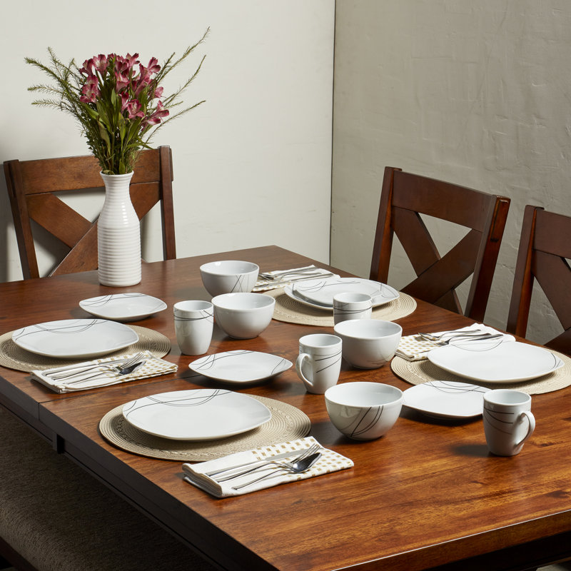 Tabletops Gallery Porcelain China Dinnerware Set of 16 & Reviews